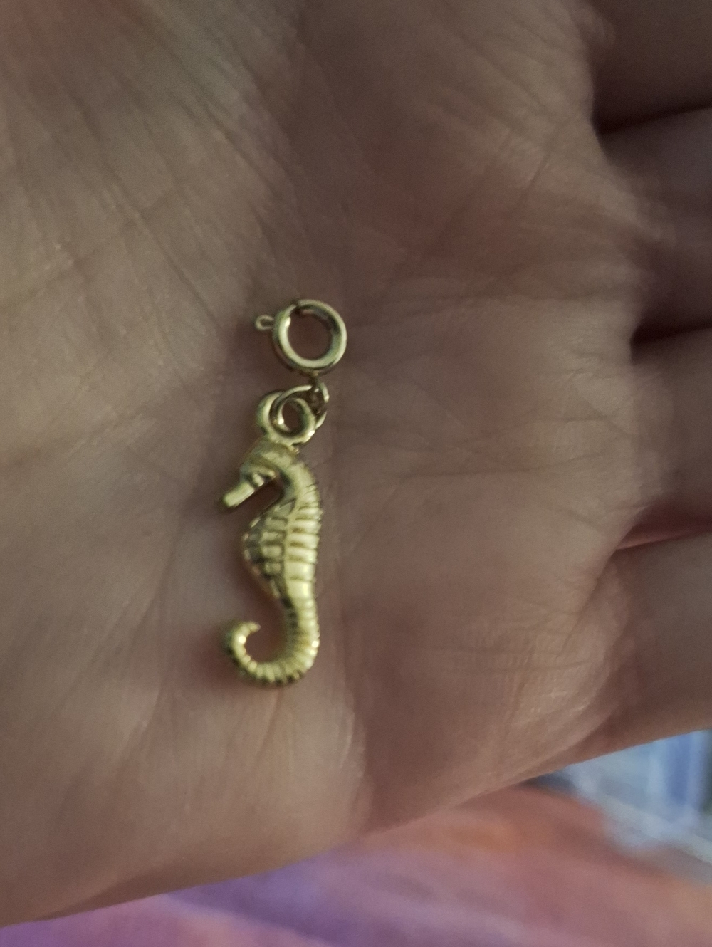 Gold Seahorse Charm